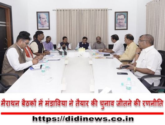 मैराथन बैठकों में मंडाविया ने तैयार की चुनाव जीतने की रणनीति