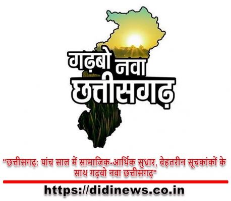 "छत्तीसगढ़: पांच साल में सामाजिक-आर्थिक सुधार, बेहतरीन सूचकांकों के साथ गढ़बो नवा छत्तीसगढ़"