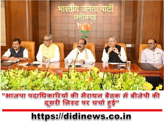 "भाजपा पदाधिकारियों की मैराथन बैठक में बीजेपी की दूसरी लिस्ट पर चर्चा हुई"