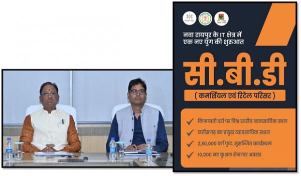 रायपुर: आईटी कंपनियों को नवा रायपुर में बिजनेस डिस्ट्रिक्ट में अब 90 हजार वर्गफीट बिल्ट-अप एरिया मिलेगा,10,000 कुशल रोजगार अवसरों का प्रत्यक्ष और अप्रत्यक्ष रूप से सृजन होगा
