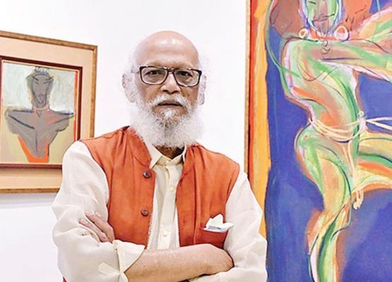 प्रसिद्ध चित्रकार पद्मभूषण जतिन दास हुए सम्मानित